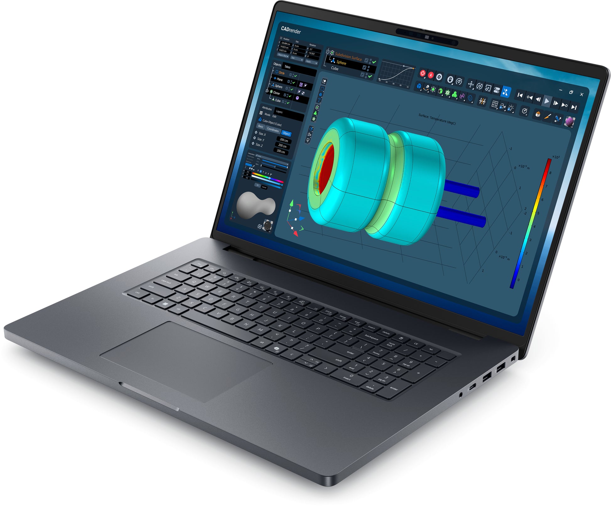 Dell – Pro Max 18 Plus U7-265HX – Notebook, Windows 11 Pro, Tastatursprache Schweiz