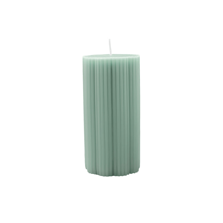 Villeroy & Boch Stumpenkerze – Ø 7,5 × 15 cm – grün, 1 Stück