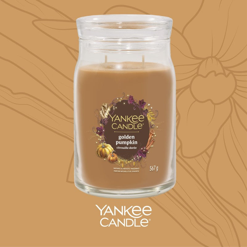 Yankee Candle Duftkerze Golden Pumpkin, Ø 9,9 × 15 cm