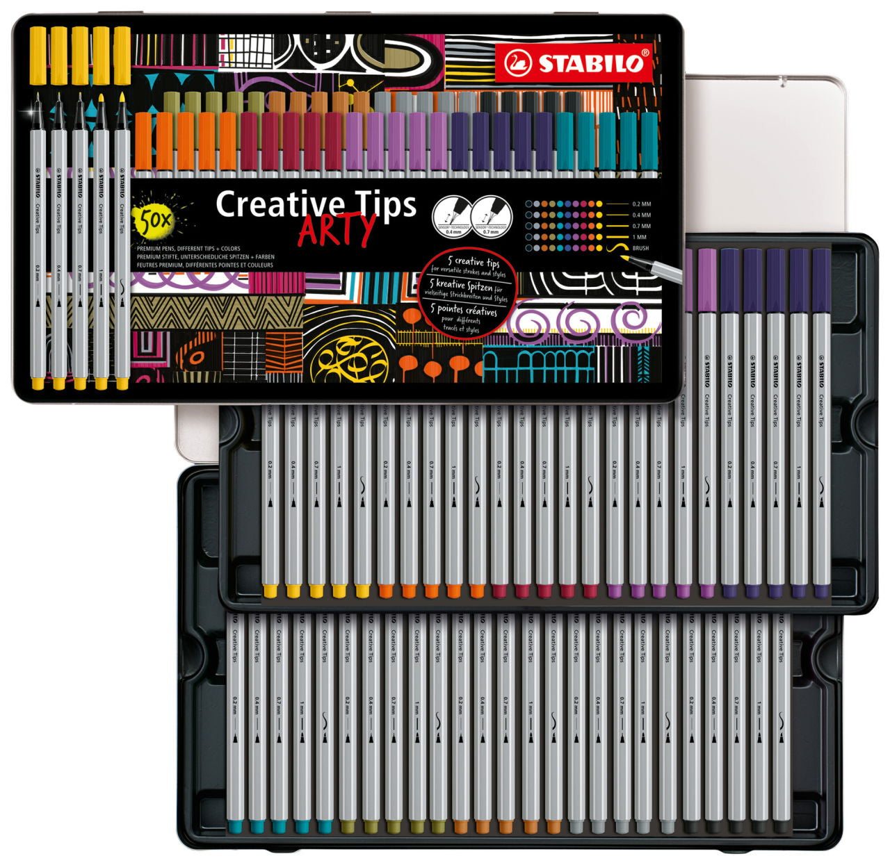 STABILO Faserschreiber-Set Creative Tips Arty Urban – 10 Farben