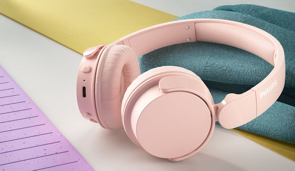 Philips TAH4209PK/00 – Duo On-Ear Headset – Bluetooth – Anrufmanagement – Pink – bis 25 h