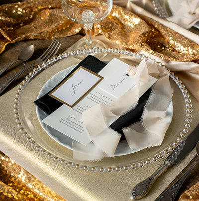 PartyDeco Tischläufer – Polyester, Gold, 30 cm × 5 m