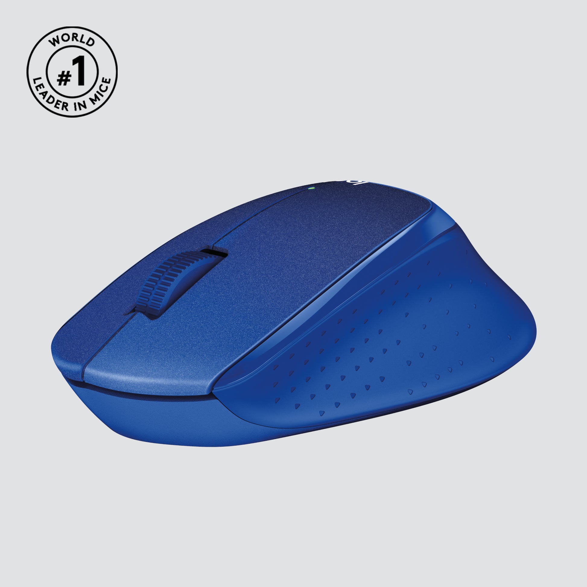 Logitech M330 Silent Plus Maus – kabellos, 2,4 GHz, Silent-Tasten, blau