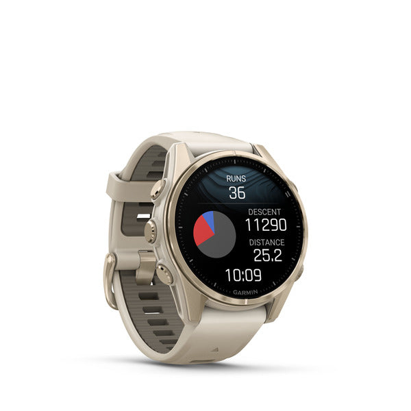 Garmin Fenix 8 – GPS-Smartwatch – 43 mm, AMOLED, Saphirglas, 100 m, Soft Gold/Sandstone