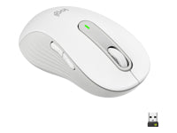 Logitech M650 L Maus – kabellos, für Rechtshänder, für Handflächen L, weiss