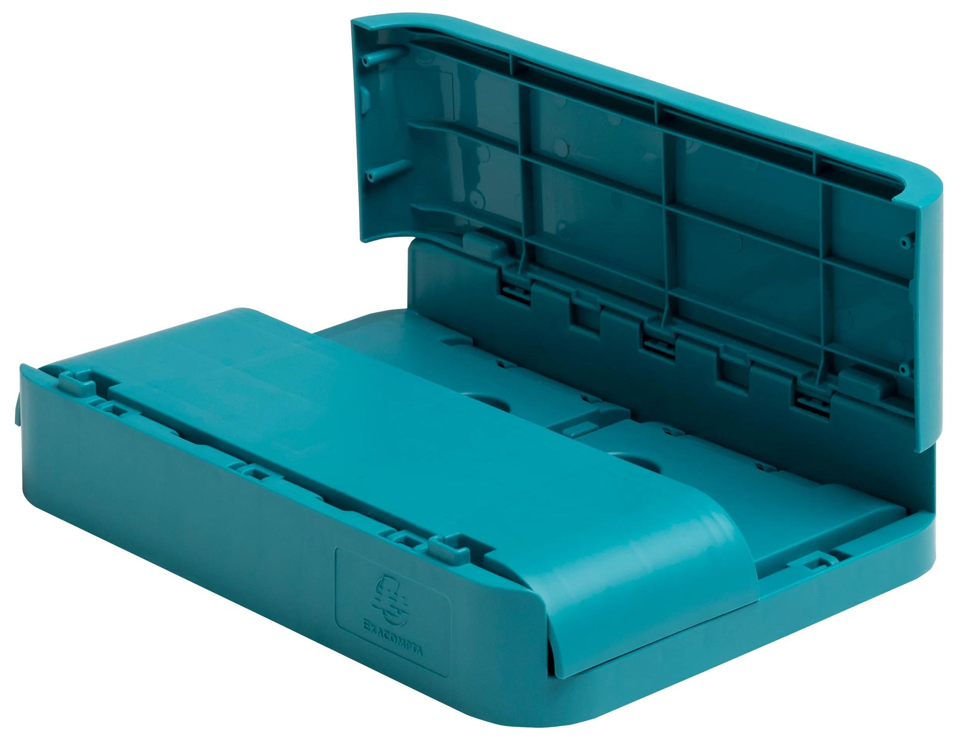 Exacompta Aufbewahrungsbox – für A6+, klappbar, pazifikblau, Polypropylen (PP), B 188 × H 95 × T 138 mm