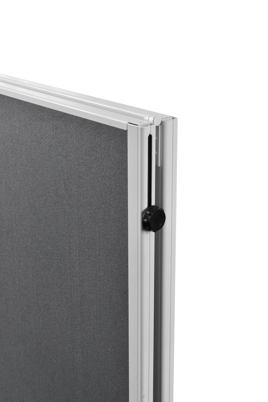 Legamaster Moderationswand – Filz, mit Rollen, doppelseitig – 120 × 150 cm – Grau, Alurahmen