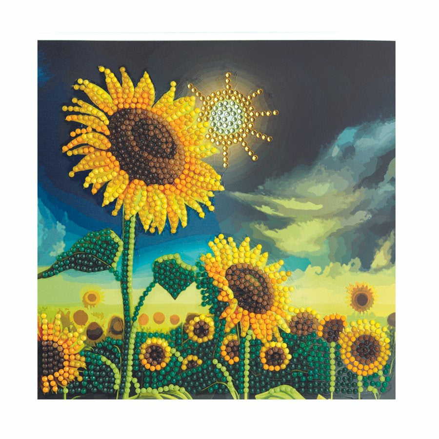 CRAFT Buddy Diamond-Painting-Set Sonnenblume – 18 × 18 cm – ab 8 Jahren