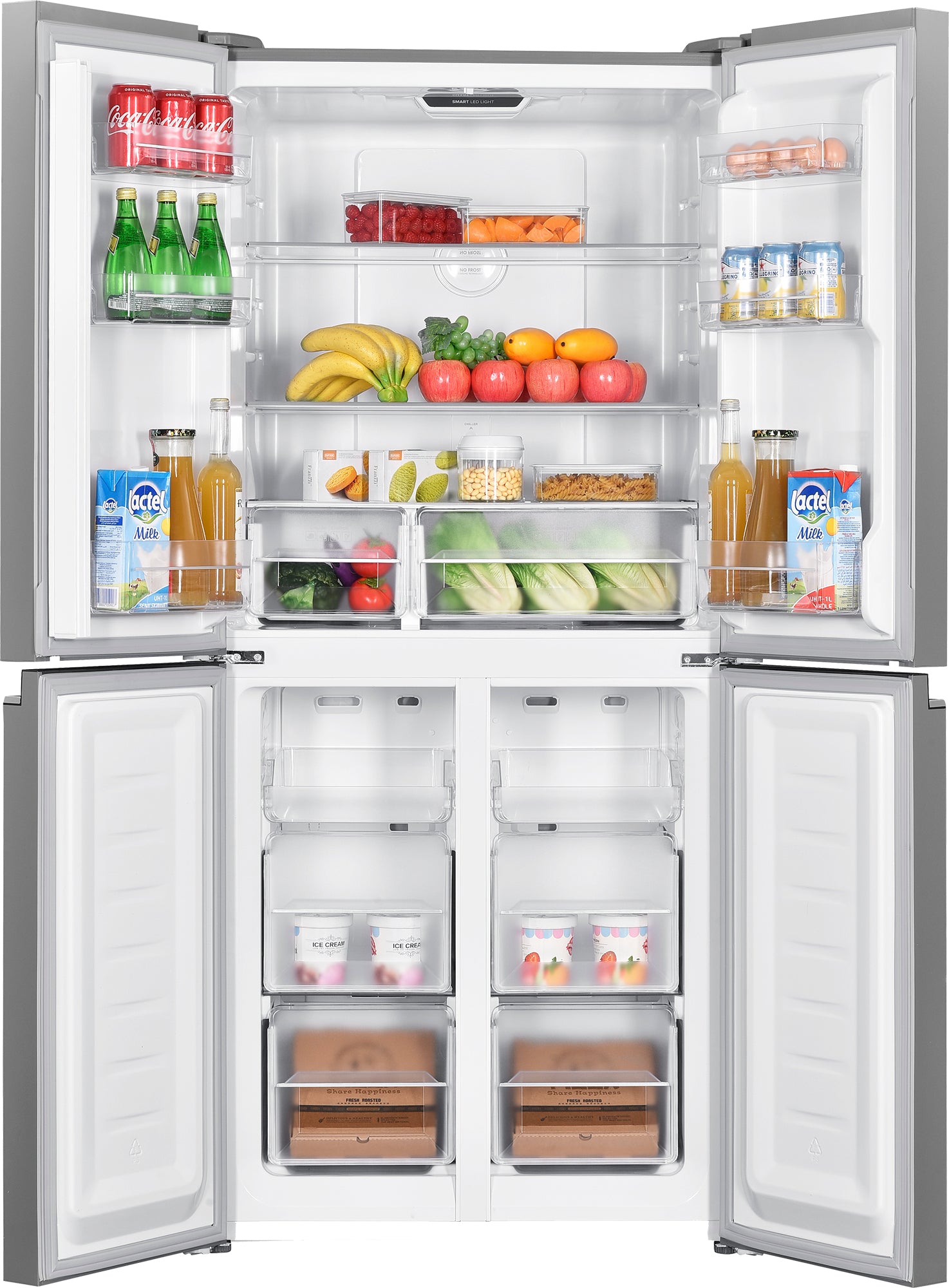 Beko Side-by-Side FDR5100 – 421 l, Energieeffizienzklasse E, 39 dB, Grau, 79×70×180 cm