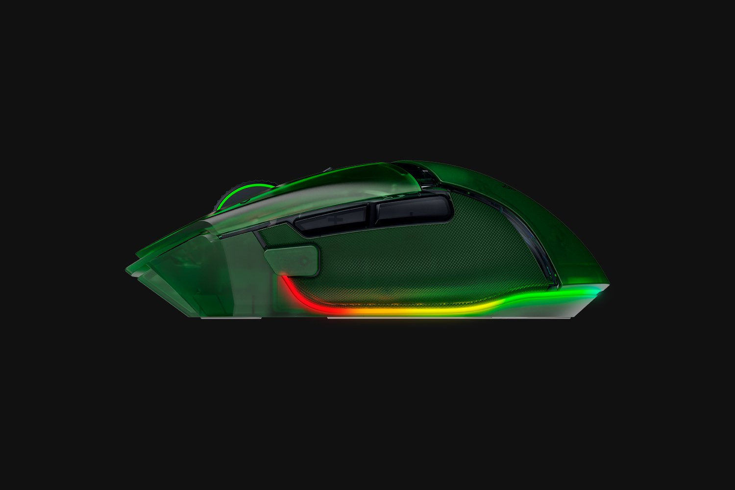 Razer Basilisk V3 Phantom Green Edition Gaming-Maus – kabellos, RGB-Beleuchtung, Ein-/Ausschalter, grün