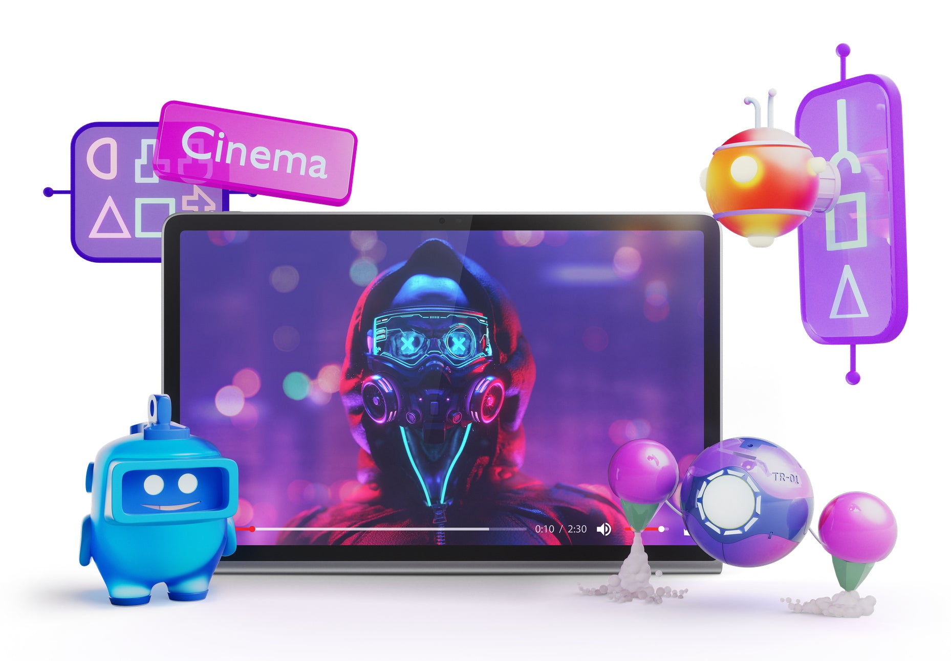 Lenovo Tab Plus 128 GB – Android 14, Grau