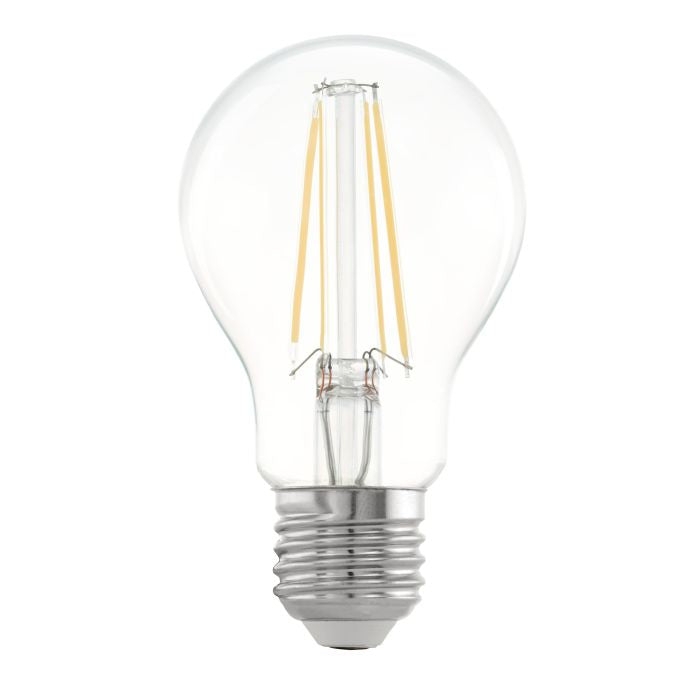 EGLO LED-Leuchtmittel E27 Globus – Warmweiss 2700 K, 806 lm, 7 W – IP20 – 1 Stk. – Transparent, Glas