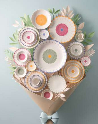 Villeroy & Boch Fleur bleu Pastaschale – Porzellan, blau, rund, 6 Stück