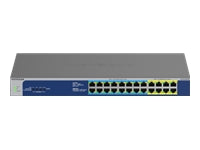 NETGEAR GS524UP – Unmanaged Switch – 24× 1G, PoE+, PoE-Budget 480 W, Rack-Einbau