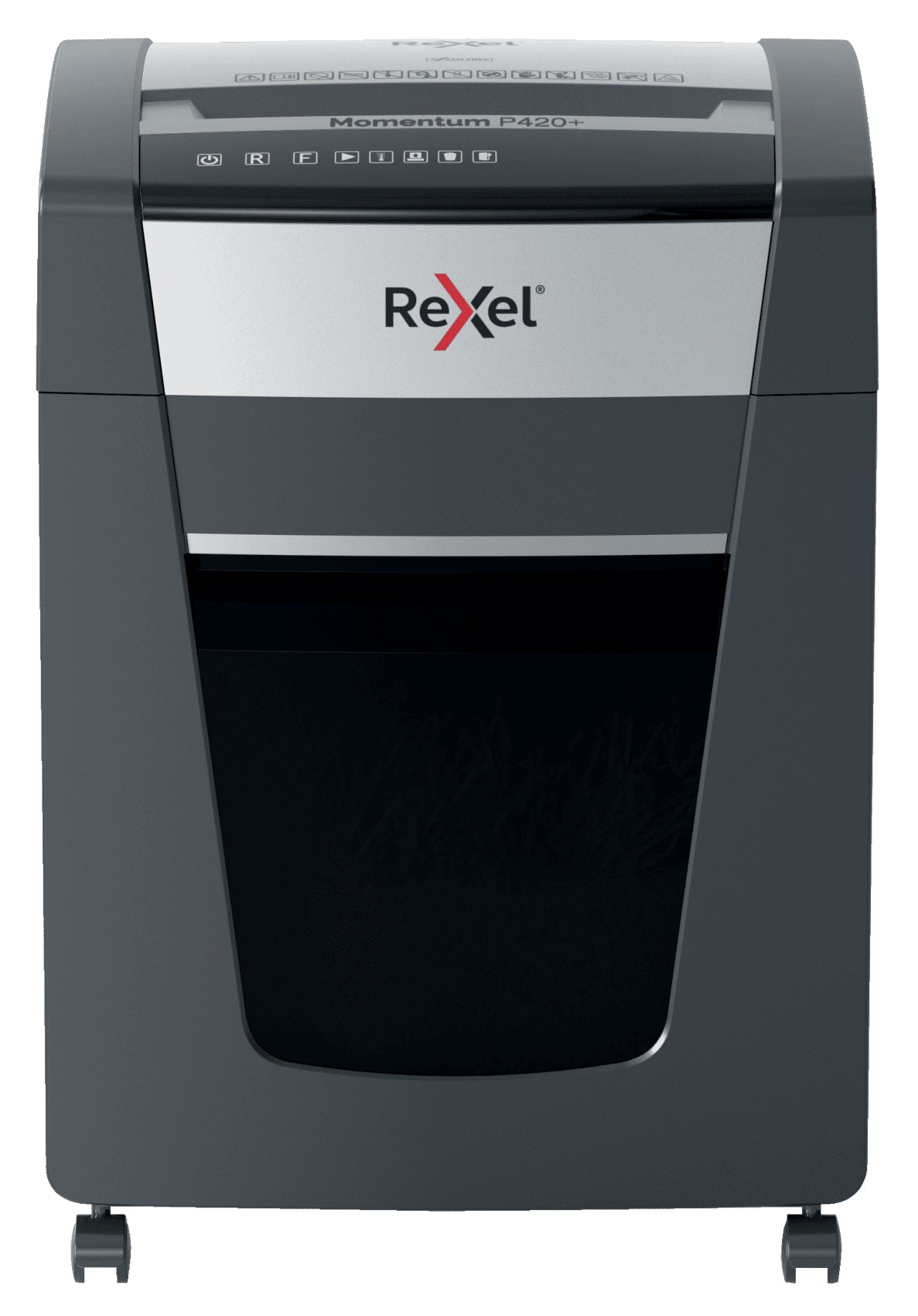 Rexel Momentum P420+ – Aktenvernichter, DIN P-4, Partikelschnitt 4 × 35 mm, 20 Blatt, 30 l, A4