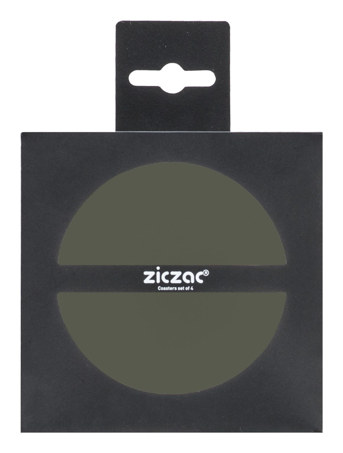 Tiseco Untersetzer TOGO – 4er Set, Ø 10,0 cm, Kunstleder, Grau, für Glas