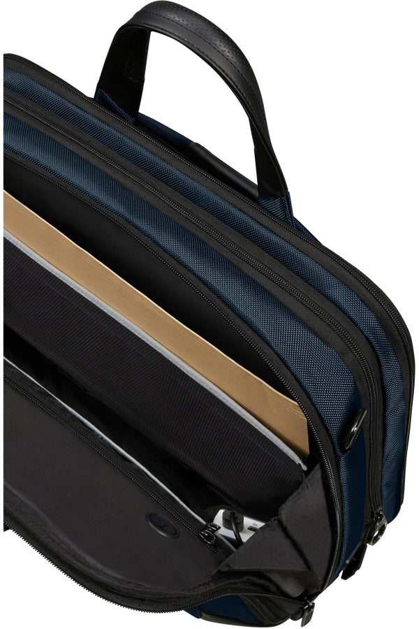 Samsonite Pro-DLX 6 Notebook-Tasche – für Notebooks bis 15,6", 16/23 l, RFID-Fach, USB-Port, Nylon, blau