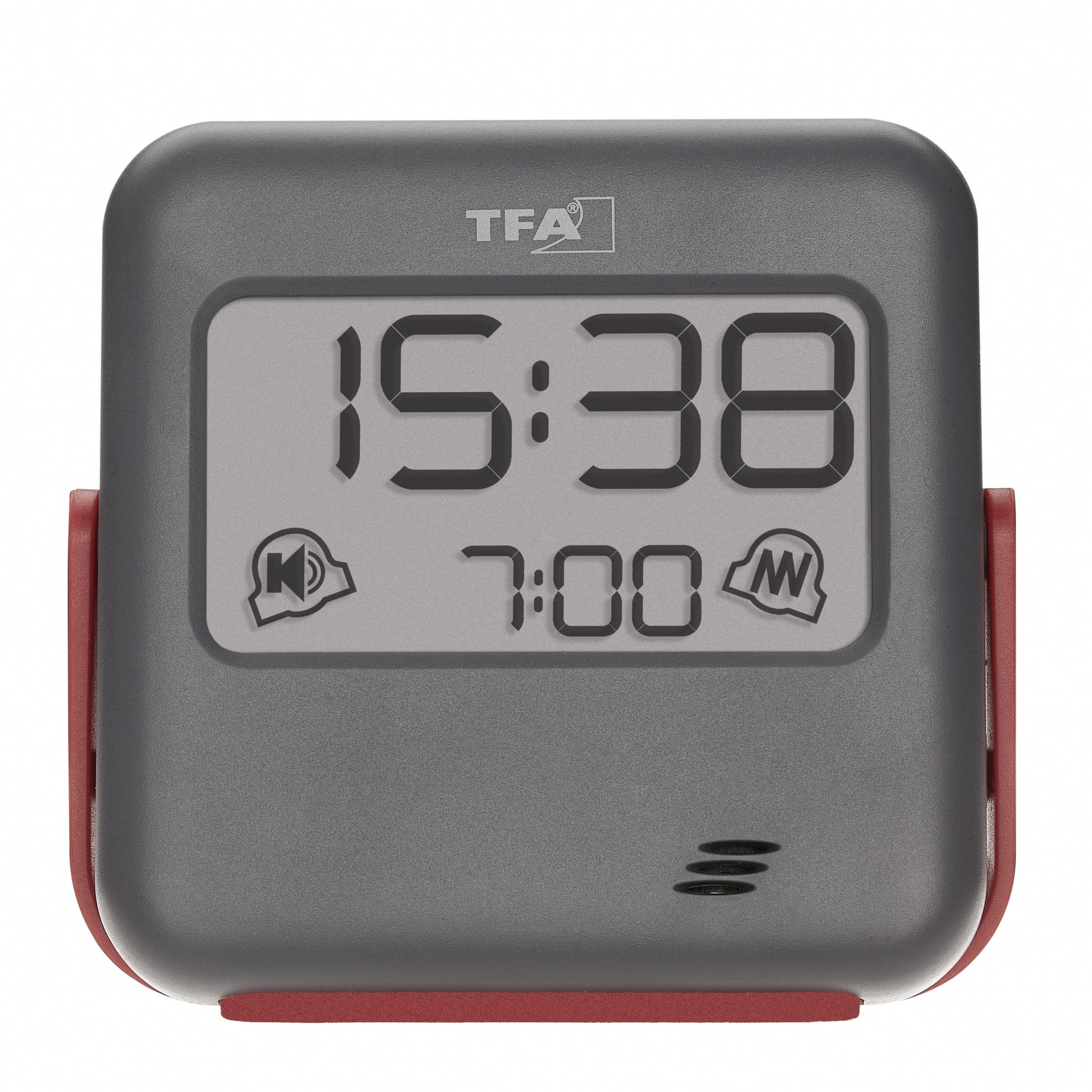 TFA-Dostmann TFA Dostmann Digitalwecker – Snooze, 7,9 × 7,4 × 2,8 cm, rot