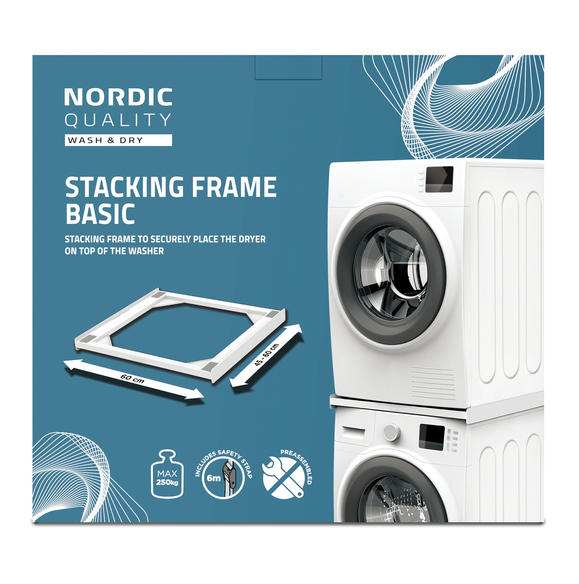 Nordic Quality 2420001 Wandhalterung – Silber – 250 kg