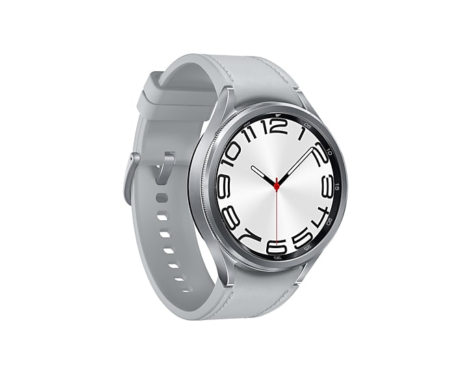 Samsung Galaxy Watch6 Classic 47 mm GPS – Edelstahl Silber, 50 m, für Android