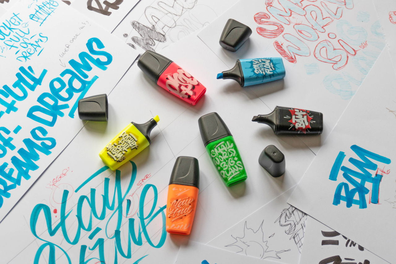 STABILO BOSS Textmarker Mini Set 3 Farben – Keilspitze, 2–5 mm