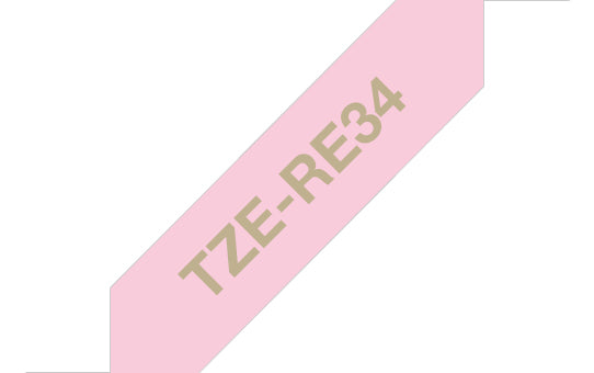 Brother Textilband – 12 mm × 4 m, pink, gold, TZe
