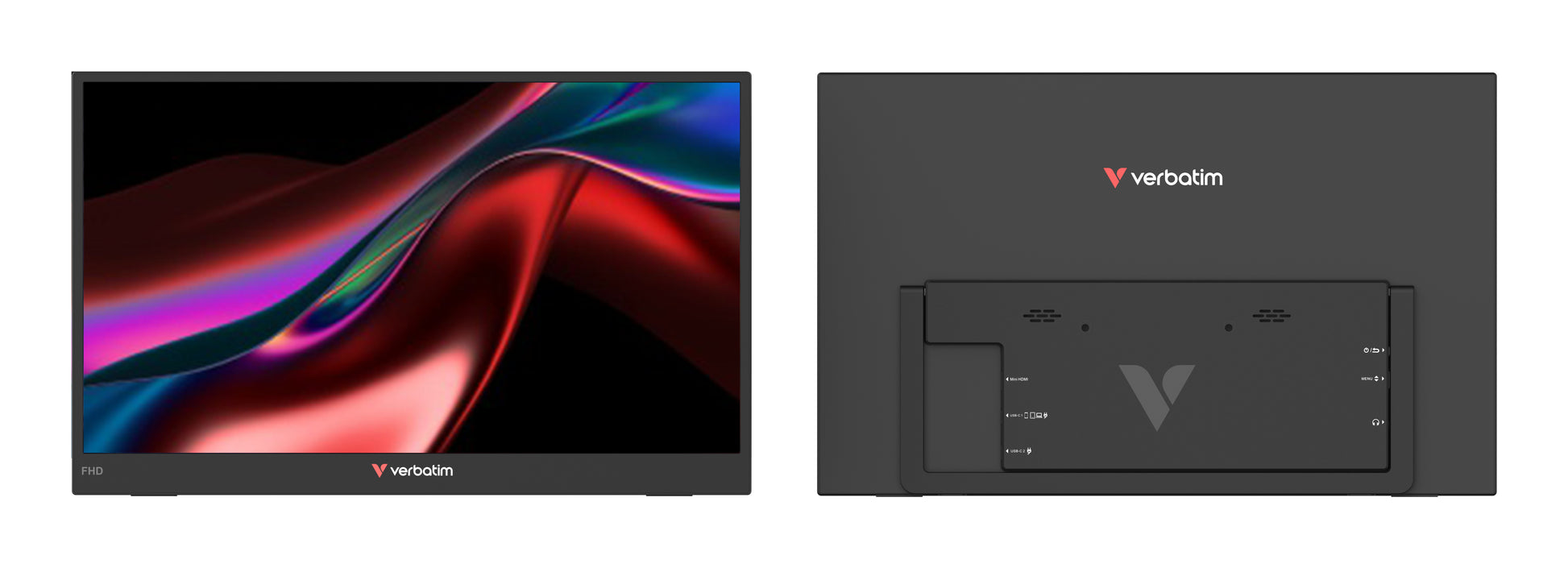 Verbatim Tragbarer TS Monitor 15.6 LIGHT – 15,6" Touch, 1920 × 1080 (Full HD), IPS