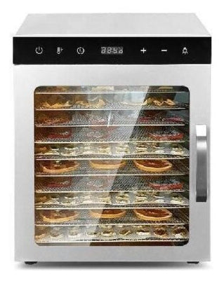Frohkost Dörrautomat SS-10H – 10 Einschübe, 800 W, Timer 72 h – Edelstahl
