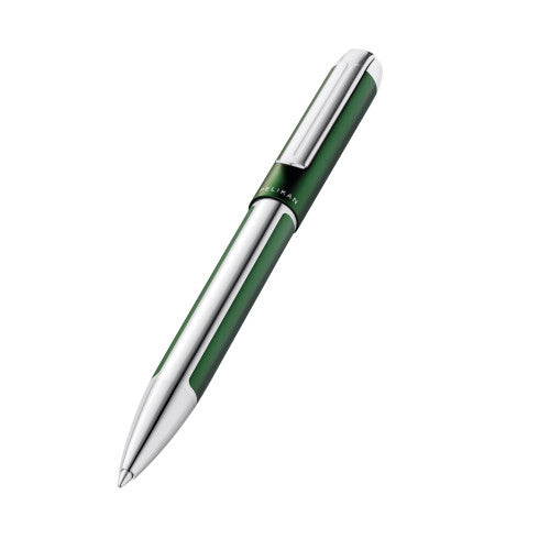 Pelikan Pura K40 Kugelschreiber – Schwarz, Deckel, Aluminium, Grün, nachfüllbar