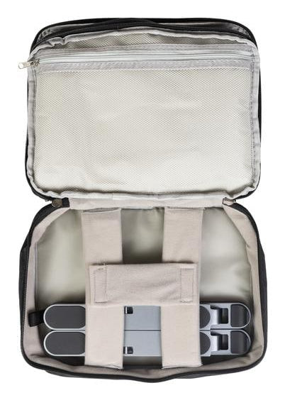 ONIT Reissverschlusstasche – 12 Fächer, Tragegriff, Reissverschluss – 27 × 21 × 9 cm – Schwarz – 300D Polyester