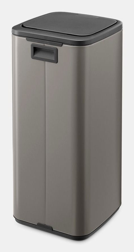Brabantia Papierkorb – 30 l – Stahl, platin – B × H 280 × 650 mm
