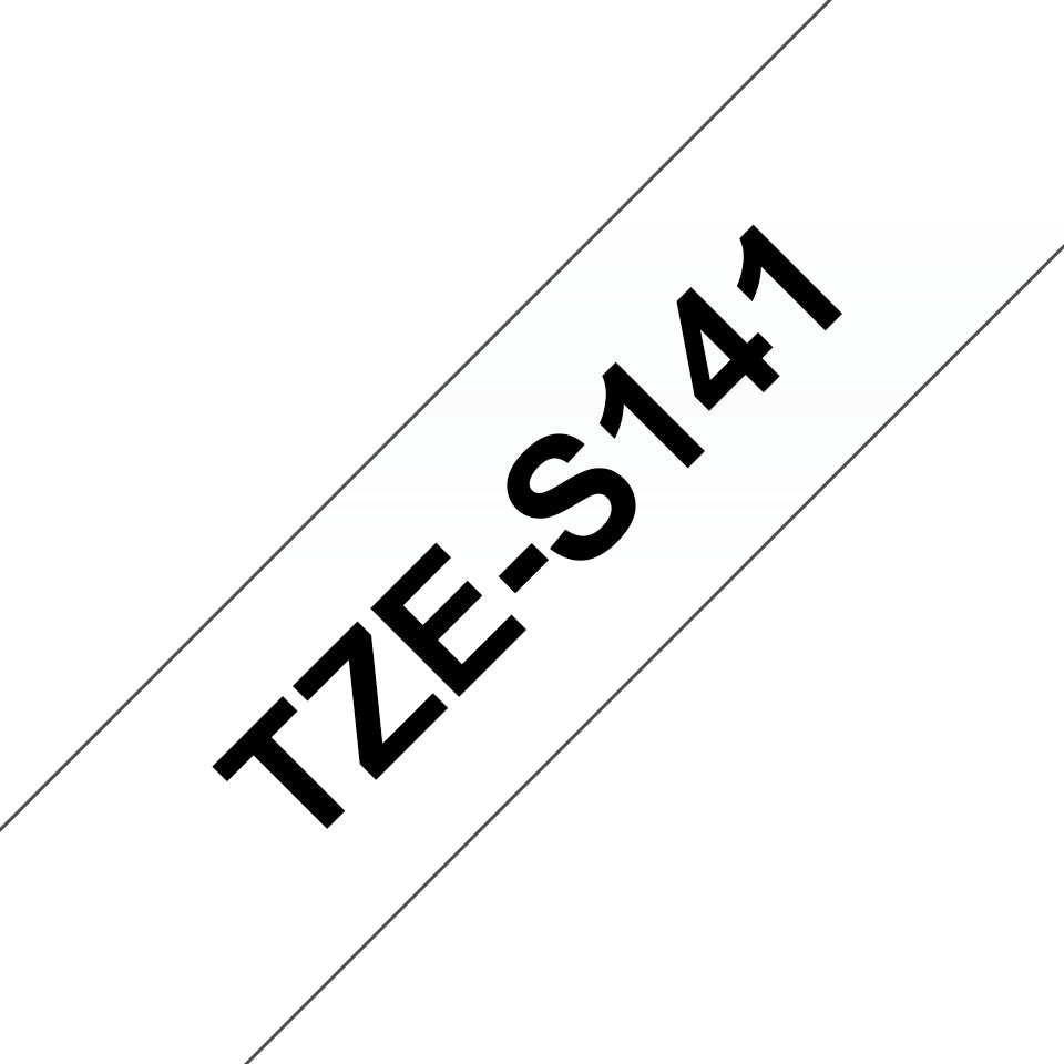 Brother Schriftband – 18 mm × 8 m, transparent, schwarz