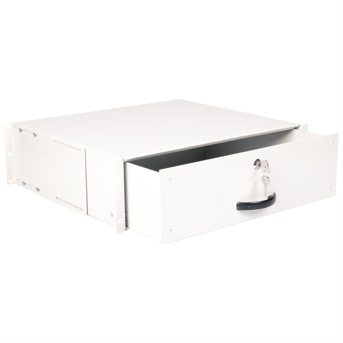 ROLINE Tastatureinschub, 19", 3U, abschliessbar, 485 × 400 × 130 mm, lichtgrau, Stahl