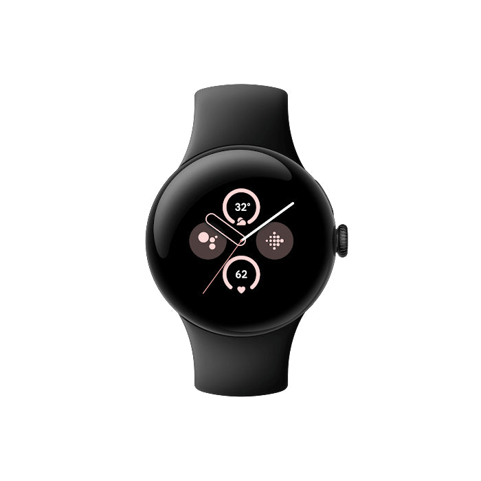 Google Pixel Watch 2 41 mm GPS + Cellular – Aluminium Schwarz, Sportarmband, S/L, 50 m, für Android