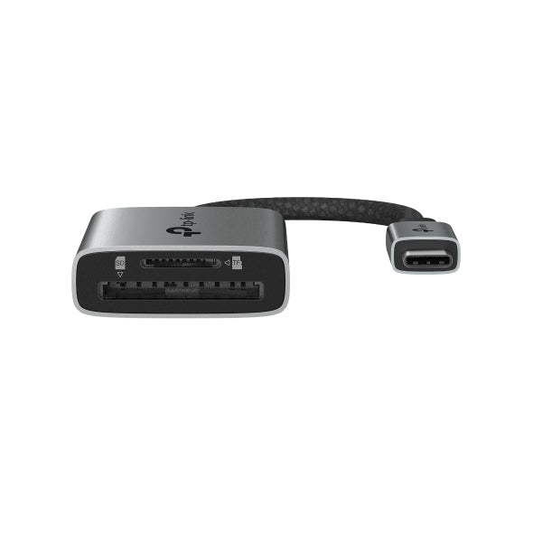 TP-Link UA430C USB-C Kartenleser – SD, microSD, UHS-I, USB 3.2 Gen 1 (5 Gbit/s), 0,15 m, Grau