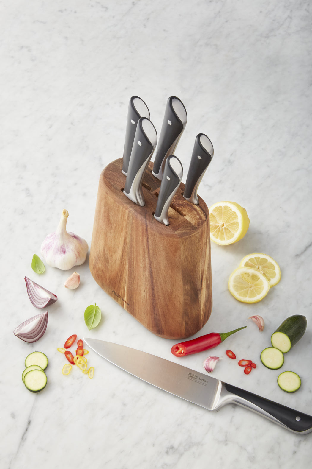 Tefal Jamie Oliver Messerblock – 6-teilig – Holz – Braun