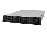 Synology RS3621xs+ – 12-Bay Rack 2U NAS – Intel Xeon D-1541, 8 GB RAM, 10GbE, redundantes Netzteil