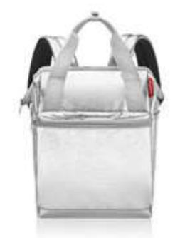 Reisenthel City-Rucksack allrounder R – für 13″, 12 l, Polyester – Silver Crackle, 310 × 170 × 390 mm