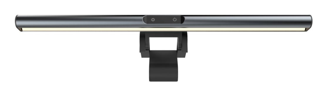 4smarts Monitor-Lichtleiste – 400 lm, 2800–5500 K, 3-Stufen-Dimmer, für Monitore 0,8–2,0 cm – Schwarz