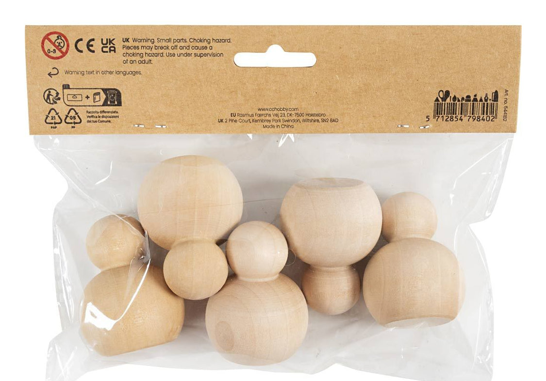 Creativ Company Kegelfigur, Pappel, Beige, 4 × 14 × 18 cm, 5 Stk., FSC, 544182