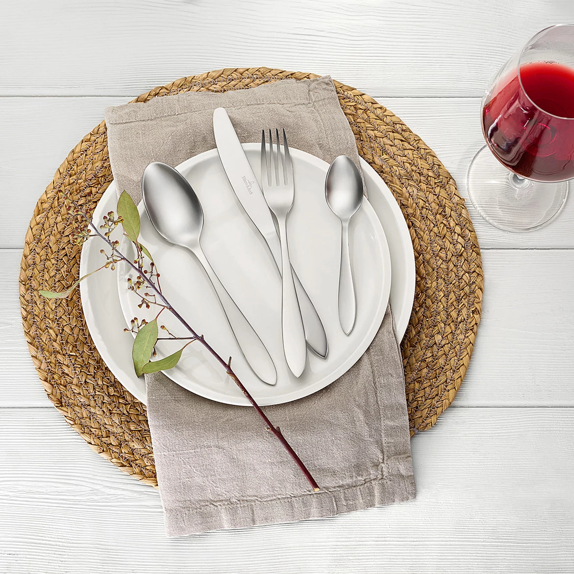 Villeroy & Boch Arthur Tafelbesteck – Edelstahl, Silber, spülmaschinenfest, 24 Stk.