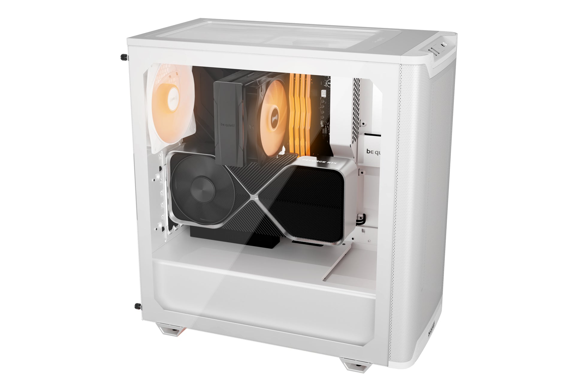 be quiet! be quiet Pure Base 501 LX – Midi-Tower – Weiss, ATX/mATX/Mini-ATX, 3×120/1×140 mm, 36,8 cm GPU