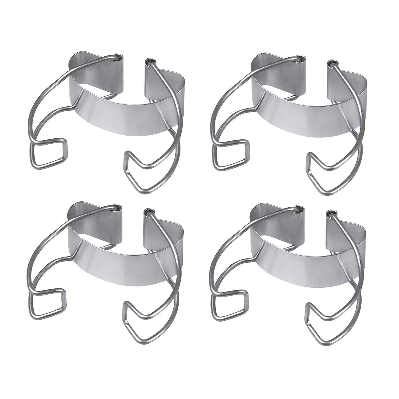 Dr. Oetker Universalbügel Einmachen, 4 Stk., Edelstahl, 6,5 × 4,5 cm, Silber