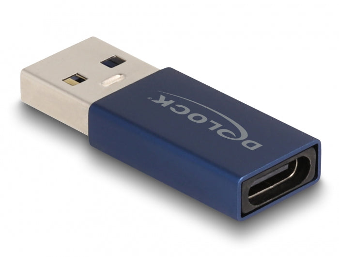 DeLOCK Adapter USB-A zu USB-C – USB 3.2 Gen 2 (10 Gbit/s), aktiv, blau