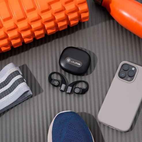 JLab Epic Open Sport – True Wireless In-Ear Kopfhörer – Bluetooth, Hi-Res (LDAC) – Schwarz – bis 30+ h