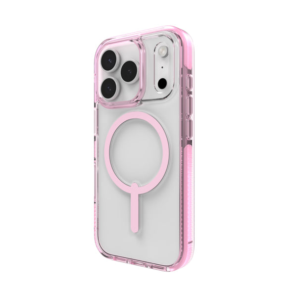 ZAGG Santa Cruz Snap Backcover – für Apple iPhone 17 Pro – Graphen, Pink, Transparent, bis 4 m Sturzsicher