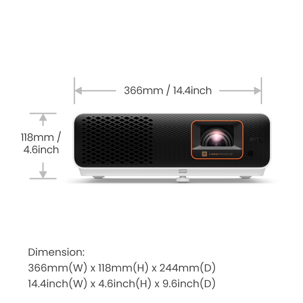 BenQ X500i, LED-DLP-Projektor – Ultra HD 4K, 2200 ANSI-Lumen, Kurzdistanz, Android TV, 16:9