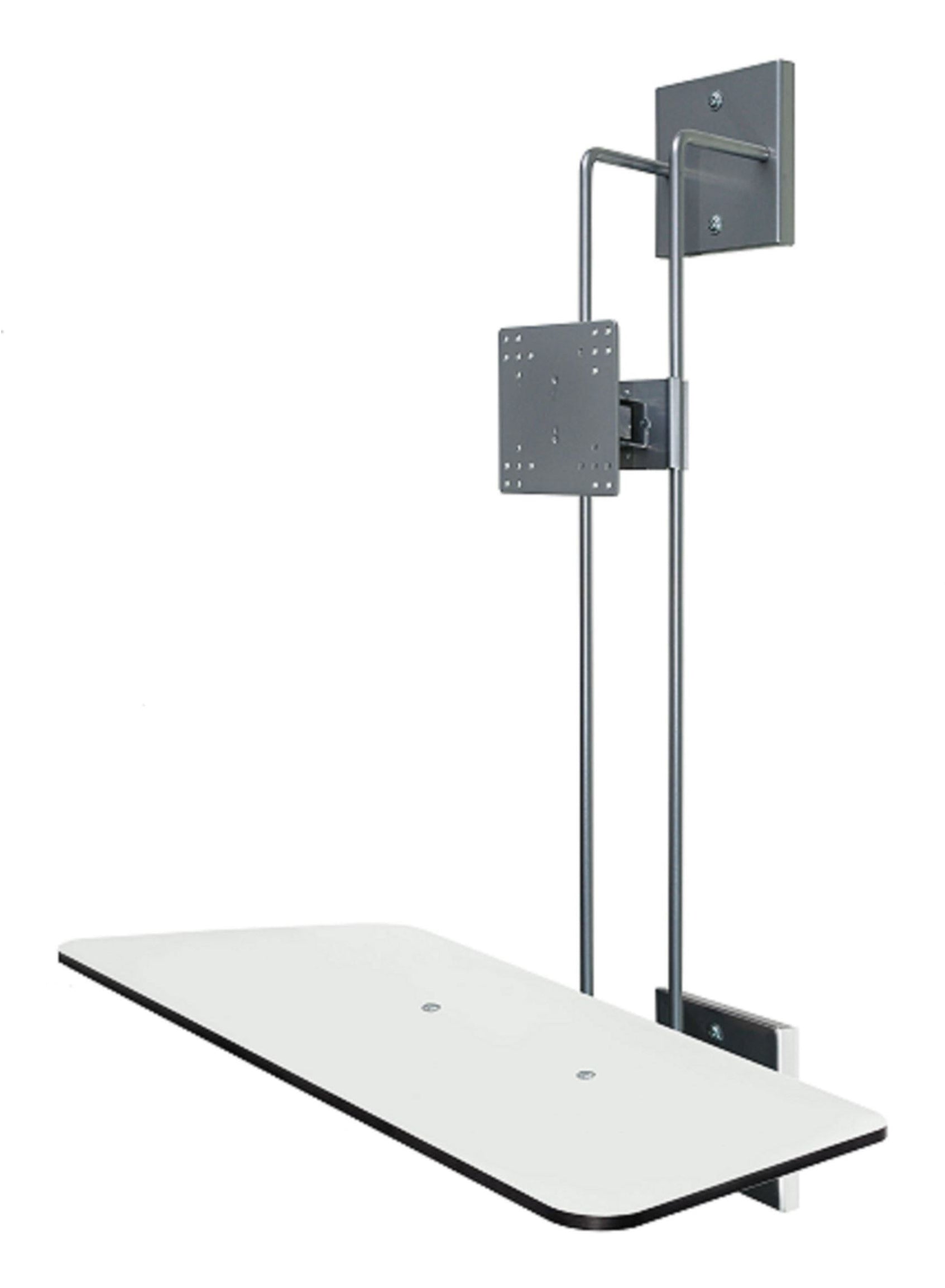 R-Go Tools Wandhalterung – bis 27", VESA 75 × 75/100 × 100 mm, 10 kg, höhenverstellbar, silber