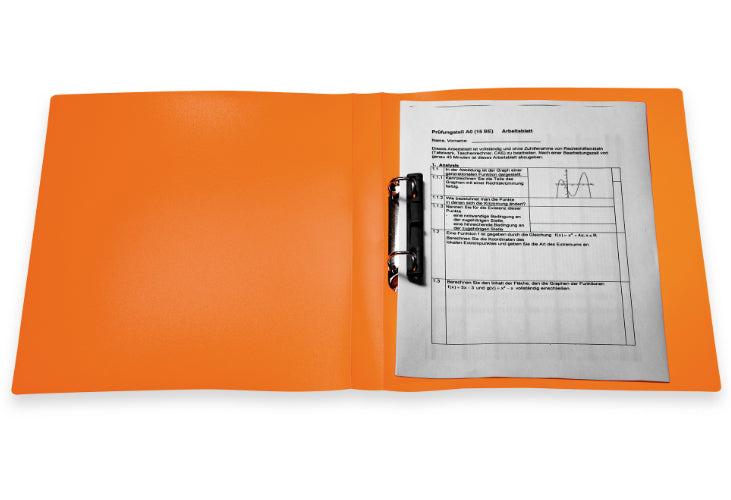 HERMA Zeigebuch – A4 Hochformat – 2-Ring, Rücken 35 mm – Neonorange, Kunststoff, mit Niederhalter