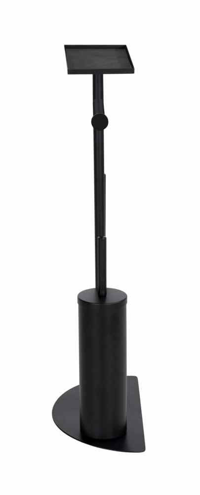 Wenko – WC-Bürstenset – Stahl, Schwarz, mit Papierhalter, H 72 cm, Ø 7,5 cm